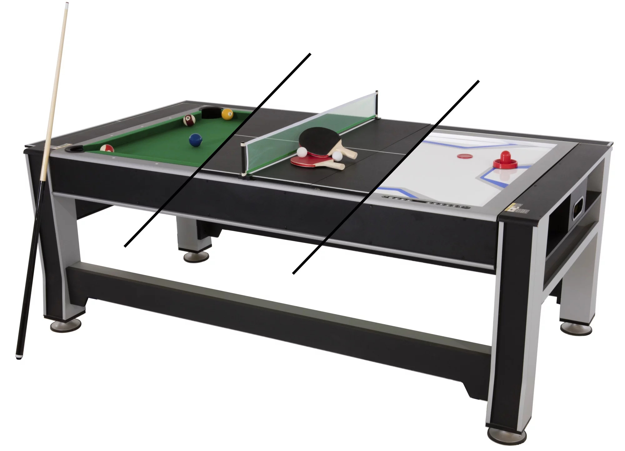 3 In 1 Air Hockey Pool And Ping Pong Table - The Perfect Game Room Addition