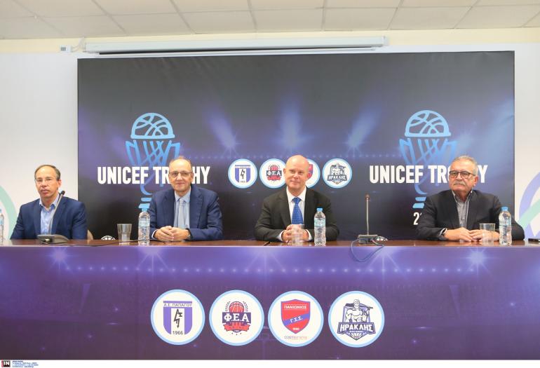 Greece basket federation during the unicef trophy